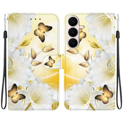 Crystal Texture Colored Drawing Leather Phone Case, For Galaxy S26 FE 5G, For Samsung Galaxy S26+ 5G