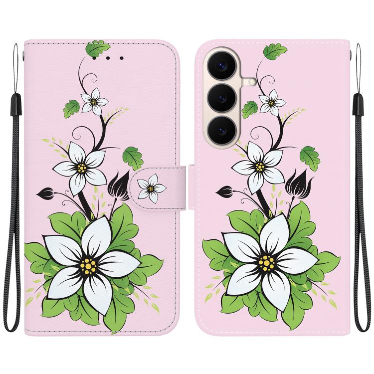 Crystal Texture Colored Drawing Leather Phone Case, For Galaxy S26 FE 5G, For Samsung Galaxy S26+ 5G
