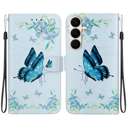 Crystal Texture Colored Drawing Leather Phone Case, For Galaxy S26 FE 5G, For Samsung Galaxy S26+ 5G