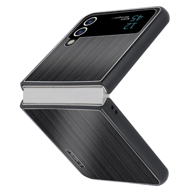 PC Hybrid Aluminum Alloy Brushed Shockproof Phone Case, For Samsung Galaxy Z Flip3, For Samsung Galaxy Z Fold3