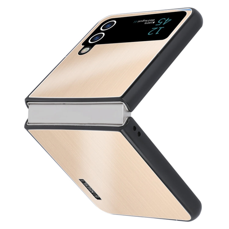 PC Hybrid Aluminum Alloy Brushed Shockproof Phone Case, For Samsung Galaxy Z Flip3, For Samsung Galaxy Z Fold3
