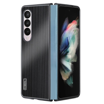PC Hybrid Aluminum Alloy Brushed Shockproof Phone Case, For Samsung Galaxy Z Flip3, For Samsung Galaxy Z Fold3