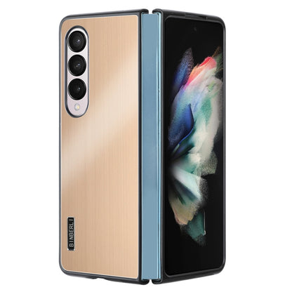 PC Hybrid Aluminum Alloy Brushed Shockproof Phone Case, For Samsung Galaxy Z Flip3, For Samsung Galaxy Z Fold3