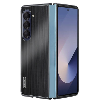 PC Hybrid Aluminum Alloy Brushed Shockproof Phone Case, For Samsung Galaxy Z Flip6 / Flip7 FE, For Samsung Galaxy Z Fold6, For Samsung Galaxy Z Fold5, For Samsung Galaxy Z Flip5, For Samsung Galaxy Z Fold4, For Samsung Galaxy Z Flip4