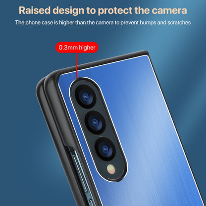 PC Hybrid Aluminum Alloy Brushed Shockproof Phone Case, For Samsung Galaxy Z Flip6 / Flip7 FE, For Samsung Galaxy Z Fold6, For Samsung Galaxy Z Fold5, For Samsung Galaxy Z Flip5, For Samsung Galaxy Z Fold4, For Samsung Galaxy Z Flip4