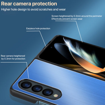 PC Hybrid Aluminum Alloy Brushed Shockproof Phone Case, For Samsung Galaxy Z Flip6 / Flip7 FE, For Samsung Galaxy Z Fold6, For Samsung Galaxy Z Fold5, For Samsung Galaxy Z Flip5, For Samsung Galaxy Z Fold4, For Samsung Galaxy Z Flip4
