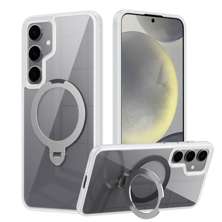 Transparent MagSafe Magnetic Rotating Ring Holder Phone Case, For Samsung Galaxy S24 Ultra 5G, For Samsung Galaxy S24+ 5G, For Samsung Galaxy S24 5G, For Samsung Galaxy S23 Ultra 5G, For Samsung Galaxy S23+ 5G, For Samsung Galaxy S23 5G
