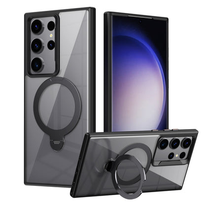 Transparent MagSafe Magnetic Rotating Ring Holder Phone Case, For Samsung Galaxy S24 Ultra 5G, For Samsung Galaxy S24+ 5G, For Samsung Galaxy S24 5G, For Samsung Galaxy S23 Ultra 5G, For Samsung Galaxy S23+ 5G, For Samsung Galaxy S23 5G