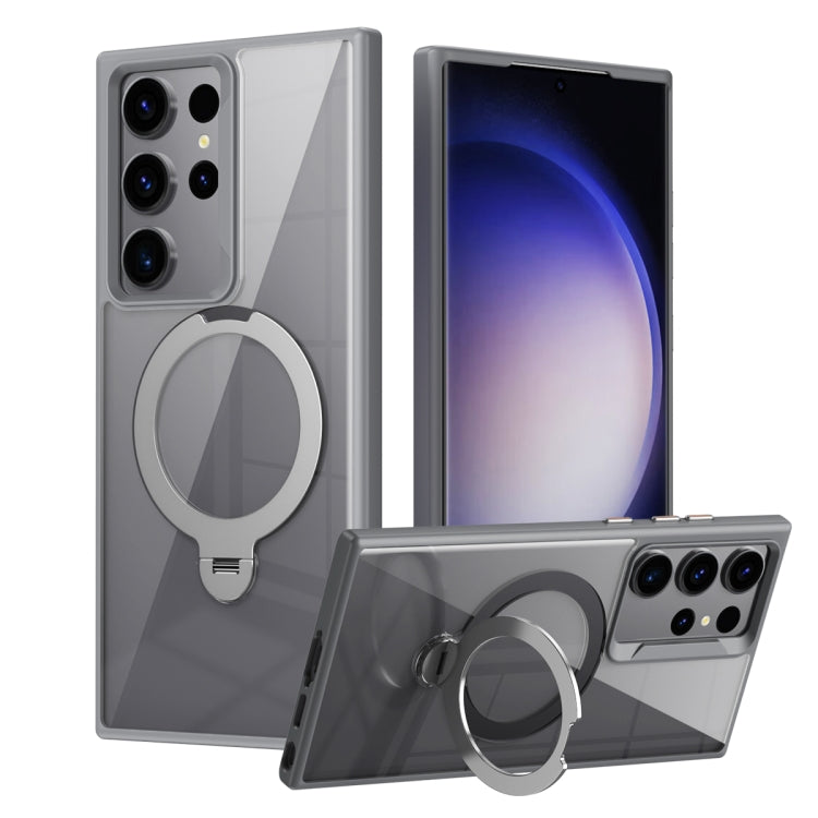 Transparent MagSafe Magnetic Rotating Ring Holder Phone Case, For Samsung Galaxy S24 Ultra 5G, For Samsung Galaxy S24+ 5G, For Samsung Galaxy S24 5G, For Samsung Galaxy S23 Ultra 5G, For Samsung Galaxy S23+ 5G, For Samsung Galaxy S23 5G