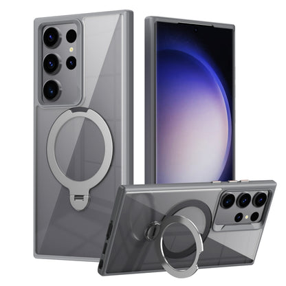Transparent MagSafe Magnetic Rotating Ring Holder Phone Case, For Samsung Galaxy S24 Ultra 5G, For Samsung Galaxy S24+ 5G, For Samsung Galaxy S24 5G, For Samsung Galaxy S23 Ultra 5G, For Samsung Galaxy S23+ 5G, For Samsung Galaxy S23 5G