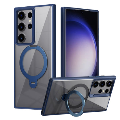 Transparent MagSafe Magnetic Rotating Ring Holder Phone Case, For Samsung Galaxy S24 Ultra 5G, For Samsung Galaxy S24+ 5G, For Samsung Galaxy S24 5G, For Samsung Galaxy S23 Ultra 5G, For Samsung Galaxy S23+ 5G, For Samsung Galaxy S23 5G