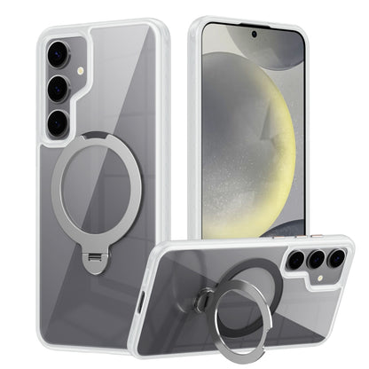 Transparent MagSafe Magnetic Rotating Ring Holder Phone Case, For Samsung Galaxy S24 Ultra 5G, For Samsung Galaxy S24+ 5G, For Samsung Galaxy S24 5G, For Samsung Galaxy S23 Ultra 5G, For Samsung Galaxy S23+ 5G, For Samsung Galaxy S23 5G