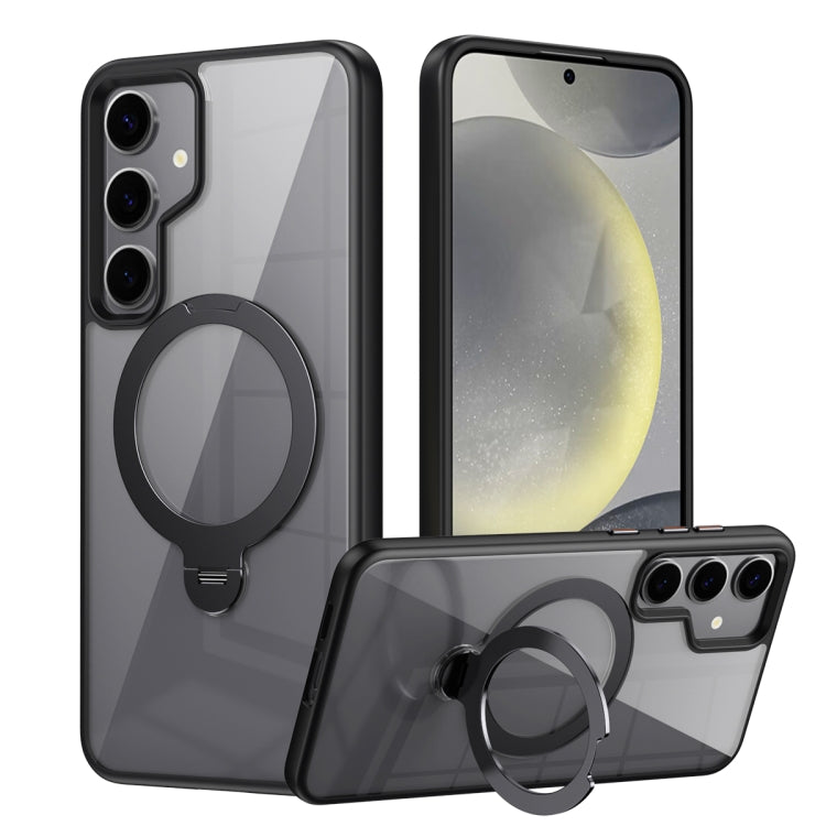 Transparent MagSafe Magnetic Rotating Ring Holder Phone Case, For Samsung Galaxy S24 Ultra 5G, For Samsung Galaxy S24+ 5G, For Samsung Galaxy S24 5G, For Samsung Galaxy S23 Ultra 5G, For Samsung Galaxy S23+ 5G, For Samsung Galaxy S23 5G