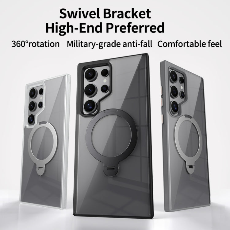 Transparent MagSafe Magnetic Rotating Ring Holder Phone Case, For Samsung Galaxy S24 Ultra 5G, For Samsung Galaxy S24+ 5G, For Samsung Galaxy S24 5G, For Samsung Galaxy S23 Ultra 5G, For Samsung Galaxy S23+ 5G, For Samsung Galaxy S23 5G