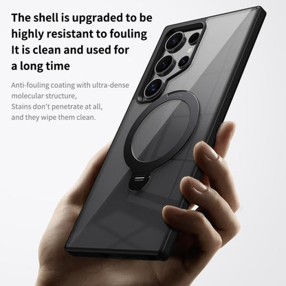 Transparent MagSafe Magnetic Rotating Ring Holder Phone Case, For Samsung Galaxy S24 Ultra 5G, For Samsung Galaxy S24+ 5G, For Samsung Galaxy S24 5G, For Samsung Galaxy S23 Ultra 5G, For Samsung Galaxy S23+ 5G, For Samsung Galaxy S23 5G