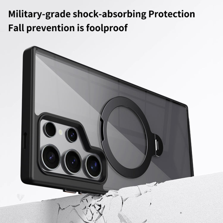 Transparent MagSafe Magnetic Rotating Ring Holder Phone Case, For Samsung Galaxy S24 Ultra 5G, For Samsung Galaxy S24+ 5G, For Samsung Galaxy S24 5G, For Samsung Galaxy S23 Ultra 5G, For Samsung Galaxy S23+ 5G, For Samsung Galaxy S23 5G