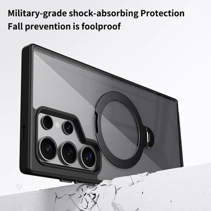 Transparent MagSafe Magnetic Rotating Ring Holder Phone Case, For Samsung Galaxy S24 Ultra 5G, For Samsung Galaxy S24+ 5G, For Samsung Galaxy S24 5G, For Samsung Galaxy S23 Ultra 5G, For Samsung Galaxy S23+ 5G, For Samsung Galaxy S23 5G