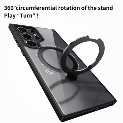 Transparent MagSafe Magnetic Rotating Ring Holder Phone Case, For Samsung Galaxy S24 Ultra 5G, For Samsung Galaxy S24+ 5G, For Samsung Galaxy S24 5G, For Samsung Galaxy S23 Ultra 5G, For Samsung Galaxy S23+ 5G, For Samsung Galaxy S23 5G