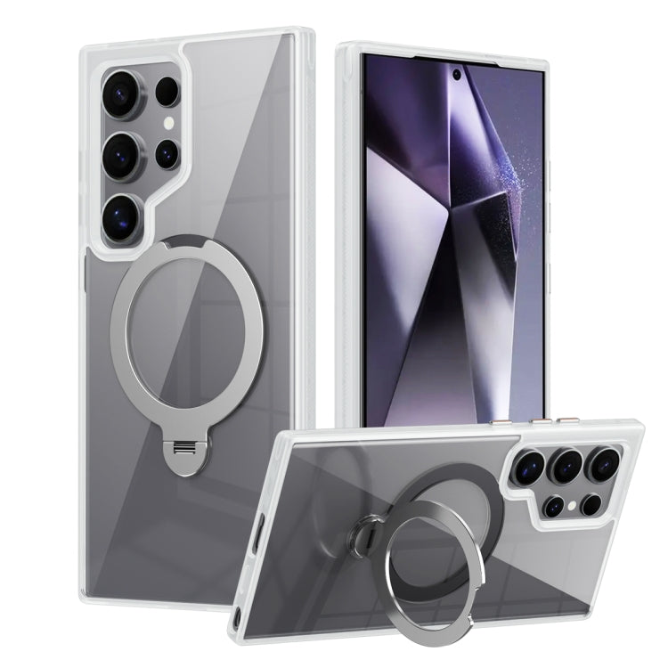 Transparent MagSafe Magnetic Rotating Ring Holder Phone Case, For Samsung Galaxy S24 Ultra 5G, For Samsung Galaxy S24+ 5G, For Samsung Galaxy S24 5G, For Samsung Galaxy S23 Ultra 5G, For Samsung Galaxy S23+ 5G, For Samsung Galaxy S23 5G