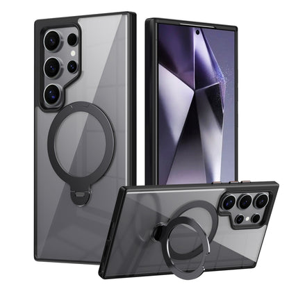 Transparent MagSafe Magnetic Rotating Ring Holder Phone Case, For Samsung Galaxy S24 Ultra 5G, For Samsung Galaxy S24+ 5G, For Samsung Galaxy S24 5G, For Samsung Galaxy S23 Ultra 5G, For Samsung Galaxy S23+ 5G, For Samsung Galaxy S23 5G