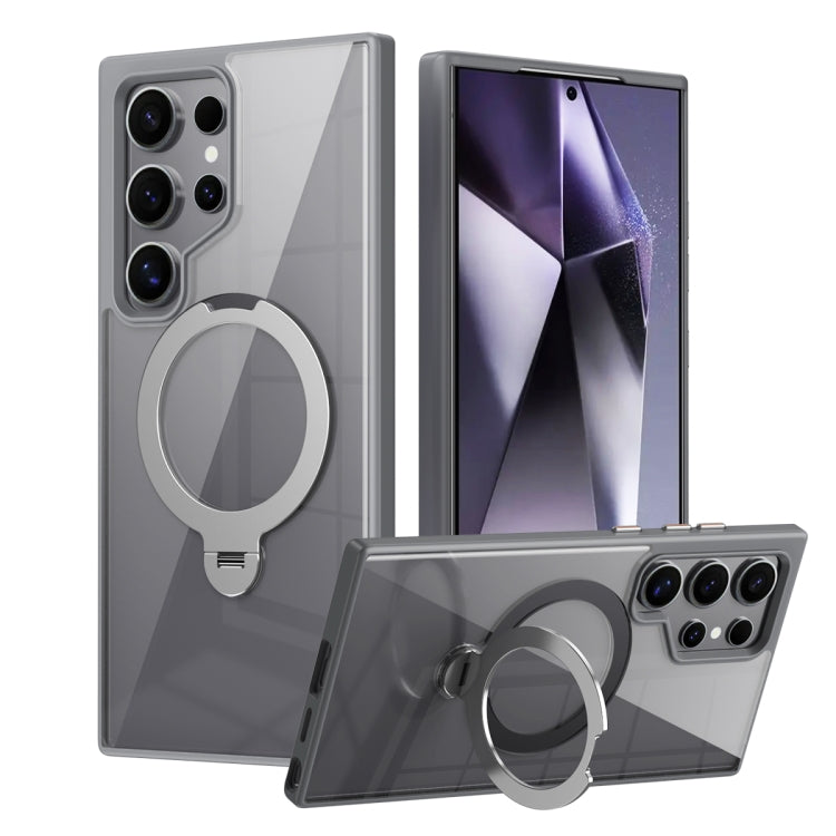 Transparent MagSafe Magnetic Rotating Ring Holder Phone Case, For Samsung Galaxy S24 Ultra 5G, For Samsung Galaxy S24+ 5G, For Samsung Galaxy S24 5G, For Samsung Galaxy S23 Ultra 5G, For Samsung Galaxy S23+ 5G, For Samsung Galaxy S23 5G
