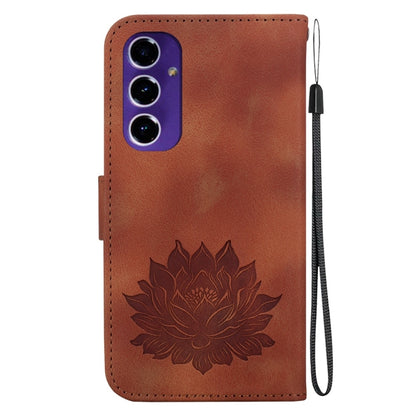 Lotus Embossed Leather Phone Case, For Samsung Galaxy S24 FE 5G