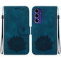 Lotus Embossed Leather Phone Case, For Samsung Galaxy S24 FE 5G