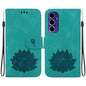 Lotus Embossed Leather Phone Case, For Samsung Galaxy S24 FE 5G