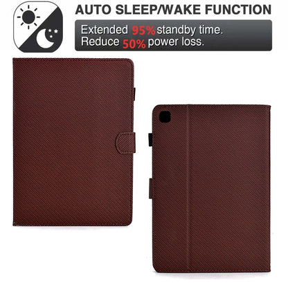 Solid Color Fiber Texture Smart Tablet Leather Case, Series 1