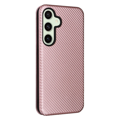 Carbon Fiber Texture Flip Leather Phone Case, For Samsung Galaxy S24 FE 5G