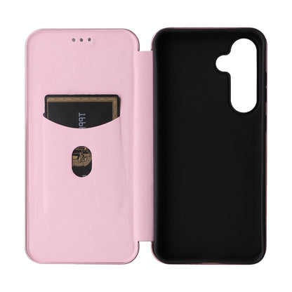 Carbon Fiber Texture Flip Leather Phone Case, For Samsung Galaxy S24 FE 5G