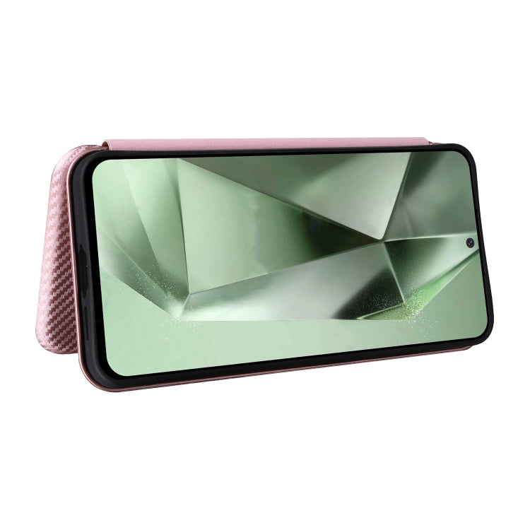 Carbon Fiber Texture Flip Leather Phone Case, For Samsung Galaxy S24 FE 5G