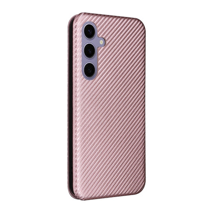Carbon Fiber Texture Flip Leather Phone Case, For Samsung Galaxy S25+ 5G, For Samsung Galaxy S25 Ultra 5G, For Samsung Galaxy S24 FE 5G