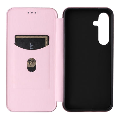 Carbon Fiber Texture Flip Leather Phone Case, For Samsung Galaxy S25+ 5G, For Samsung Galaxy S25 Ultra 5G, For Samsung Galaxy S24 FE 5G