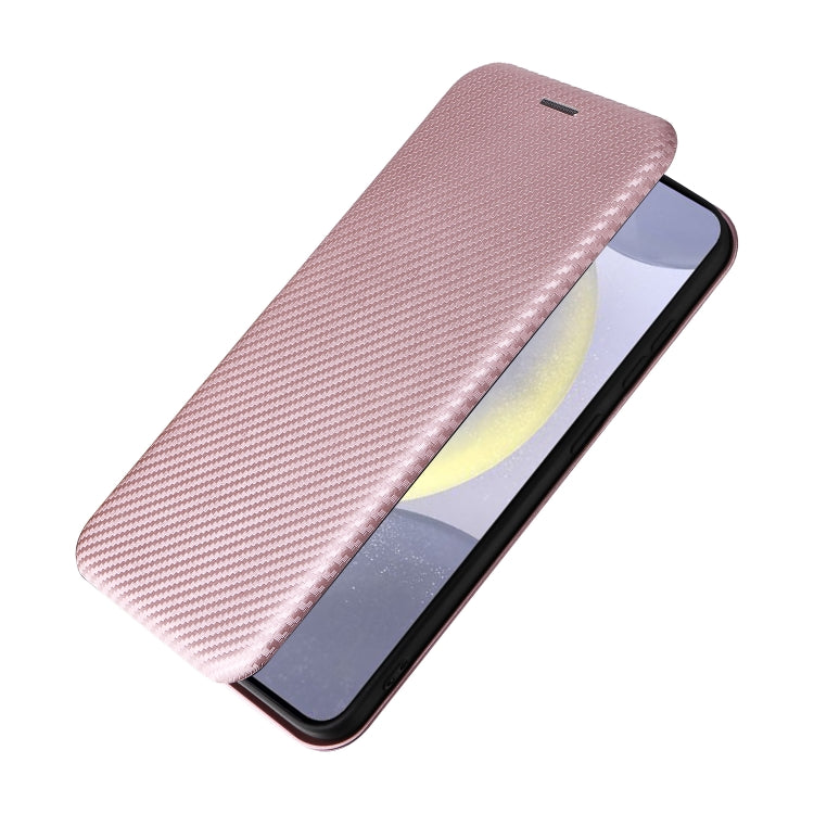 Carbon Fiber Texture Flip Leather Phone Case, For Samsung Galaxy S25+ 5G, For Samsung Galaxy S25 Ultra 5G, For Samsung Galaxy S24 FE 5G