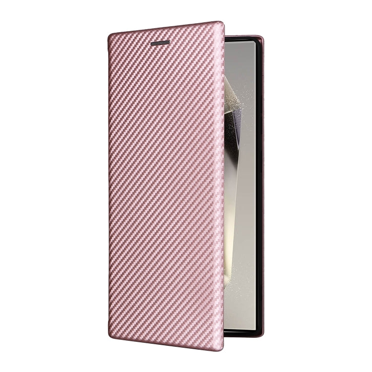 Carbon Fiber Texture Flip Leather Phone Case, For Samsung Galaxy S25 Ultra 5G, For Samsung Galaxy S24 FE 5G