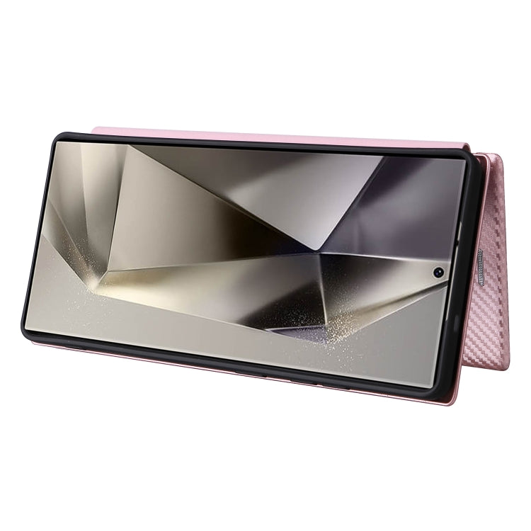 Carbon Fiber Texture Flip Leather Phone Case, For Samsung Galaxy S25 Ultra 5G, For Samsung Galaxy S24 FE 5G