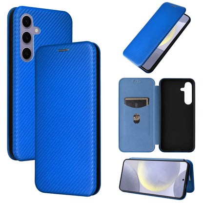 Carbon Fiber Texture Flip Leather Phone Case, For Samsung Galaxy S26 5G, For Samsung Galaxy S25 FE 5G, For Samsung Galaxy S25 Edge 5G, For Samsung Galaxy S25 5G