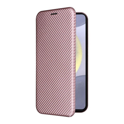 Carbon Fiber Texture Flip Leather Phone Case, For Samsung Galaxy S25 FE 5G, For Samsung Galaxy S25 Edge 5G, For Samsung Galaxy S25 5G, For Samsung Galaxy S25+ 5G