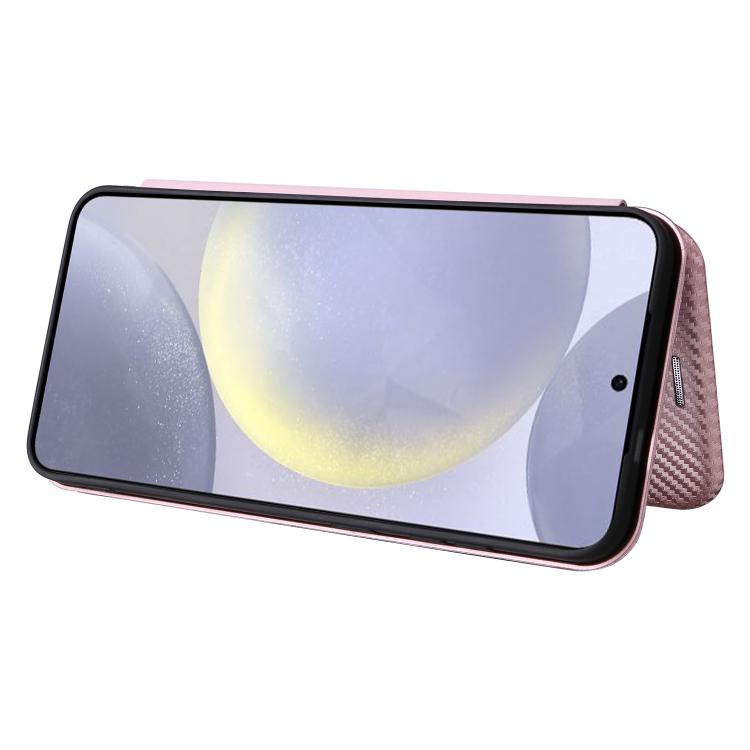 Carbon Fiber Texture Flip Leather Phone Case, For Samsung Galaxy S25 FE 5G, For Samsung Galaxy S25 Edge 5G, For Samsung Galaxy S25 5G, For Samsung Galaxy S25+ 5G