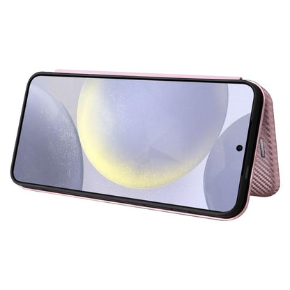 Carbon Fiber Texture Flip Leather Phone Case, For Samsung Galaxy S25 FE 5G, For Samsung Galaxy S25 Edge 5G, For Samsung Galaxy S25 5G, For Samsung Galaxy S25+ 5G