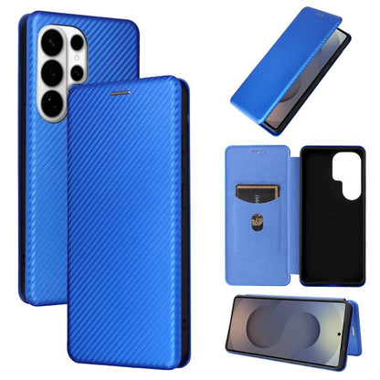 Carbon Fiber Texture Flip Leather Phone Case, For Samsung Galaxy S26 Edge 5G, For Samsung Galaxy S26 Ultra 5G, For Samsung Galaxy S26 5G, For Samsung Galaxy S25 FE 5G