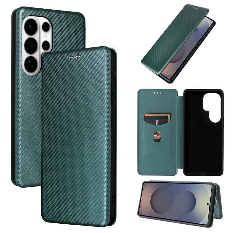 Carbon Fiber Texture Flip Leather Phone Case, For Samsung Galaxy S26 Edge 5G, For Samsung Galaxy S26 Ultra 5G, For Samsung Galaxy S26 5G, For Samsung Galaxy S25 FE 5G