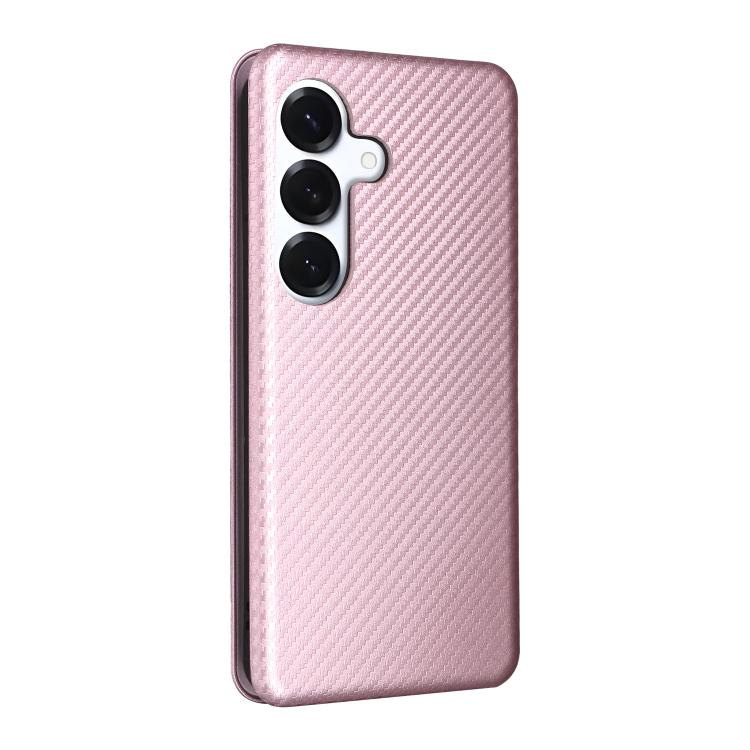 Carbon Fiber Texture Flip Leather Phone Case, For Samsung Galaxy S26 5G, For Samsung Galaxy S25 FE 5G, For Samsung Galaxy S25 Edge 5G, For Samsung Galaxy S25 5G