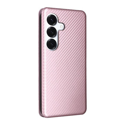 Carbon Fiber Texture Flip Leather Phone Case, For Samsung Galaxy S26 5G, For Samsung Galaxy S25 FE 5G, For Samsung Galaxy S25 Edge 5G, For Samsung Galaxy S25 5G