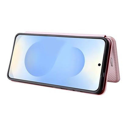 Carbon Fiber Texture Flip Leather Phone Case, For Samsung Galaxy S26 5G, For Samsung Galaxy S25 FE 5G, For Samsung Galaxy S25 Edge 5G, For Samsung Galaxy S25 5G