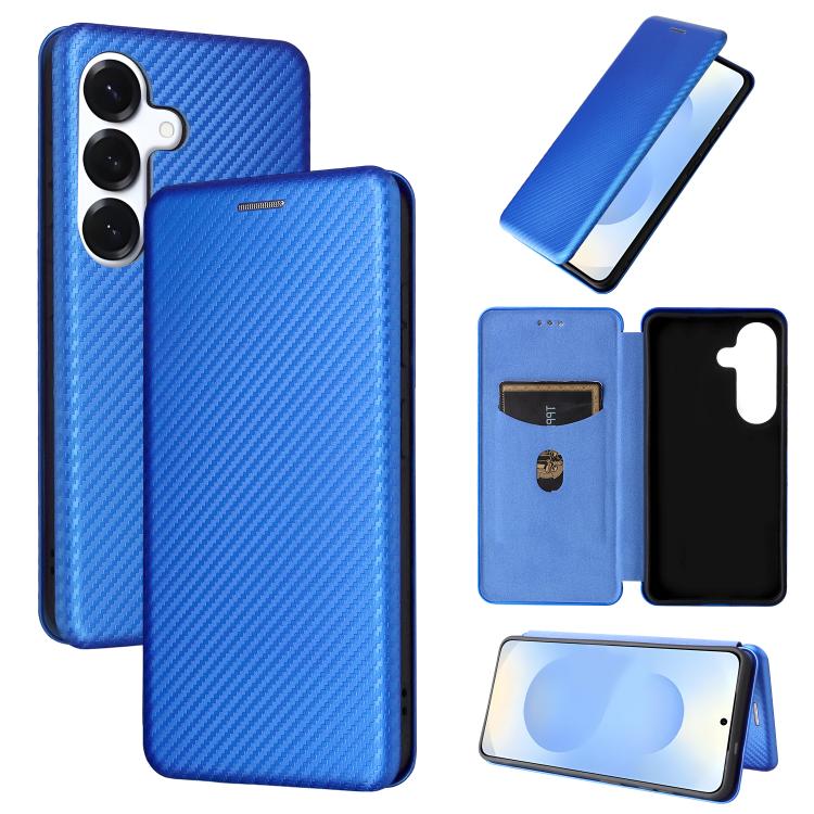 Carbon Fiber Texture Flip Leather Phone Case, For Samsung Galaxy S26 Edge 5G, For Samsung Galaxy S26 Ultra 5G, For Samsung Galaxy S26 5G, For Samsung Galaxy S25 FE 5G