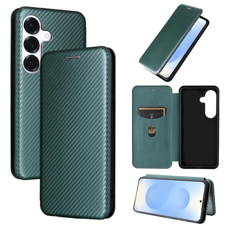 Carbon Fiber Texture Flip Leather Phone Case, For Samsung Galaxy S26+ 5G, For Samsung Galaxy S26 Edge 5G, For Samsung Galaxy S26 Ultra 5G, For Samsung Galaxy S26 Pro 5G