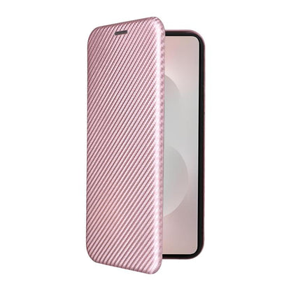 Carbon Fiber Texture Flip Leather Phone Case, For Samsung Galaxy S26 Edge 5G, For Samsung Galaxy S26 Ultra 5G, For Samsung Galaxy S26 5G, For Samsung Galaxy S25 FE 5G