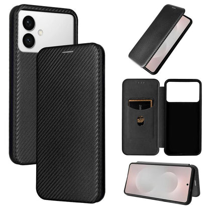 Carbon Fiber Texture Flip Leather Phone Case, For Samsung Galaxy S26 Edge 5G, For Samsung Galaxy S26 Ultra 5G, For Samsung Galaxy S26 5G, For Samsung Galaxy S25 FE 5G